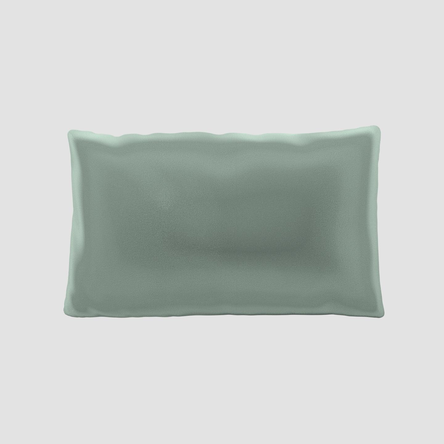 MYCS Coussin Bleu Glacier - 30x50 cm - Housse en Velours. Coussin de canapé moelleux