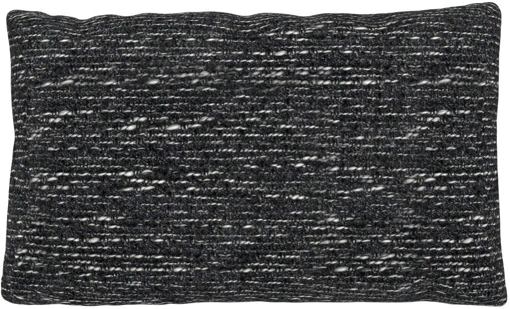 MYCS Coussin Noir Lave - 30x50 cm - Housse en Tissu grossier. Coussin de canapé moelleux