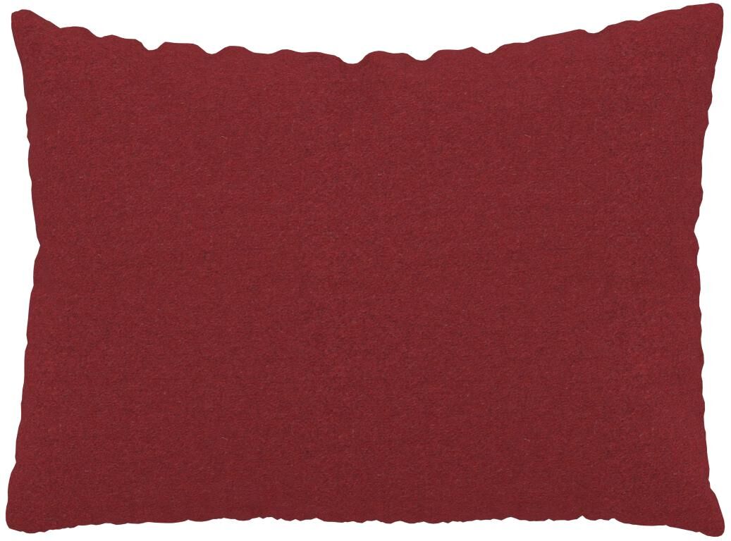 MYCS Coussin Rouge Cerise - 48x65 cm - Housse en Laine. Coussin de canapé moelleux