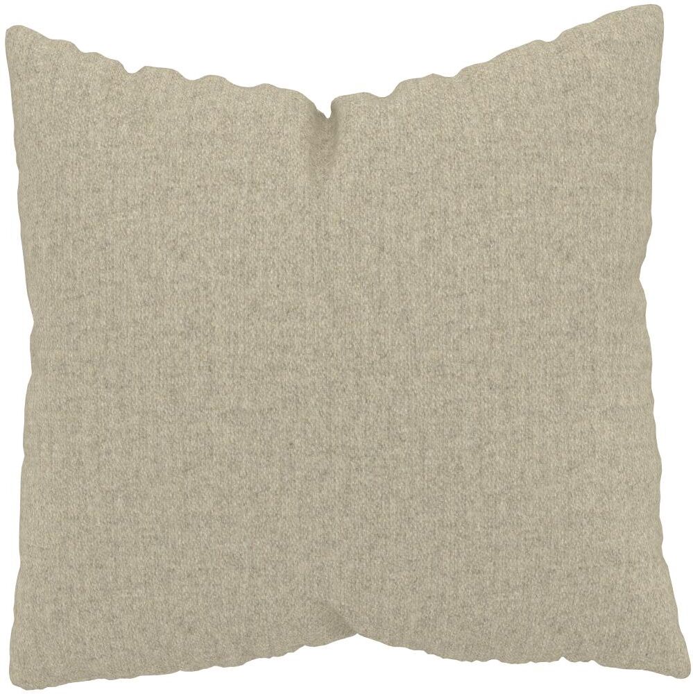 MYCS Coussin Blanc Naturel - 50x50 cm - Housse en Laine. Coussin de canapé moelleux