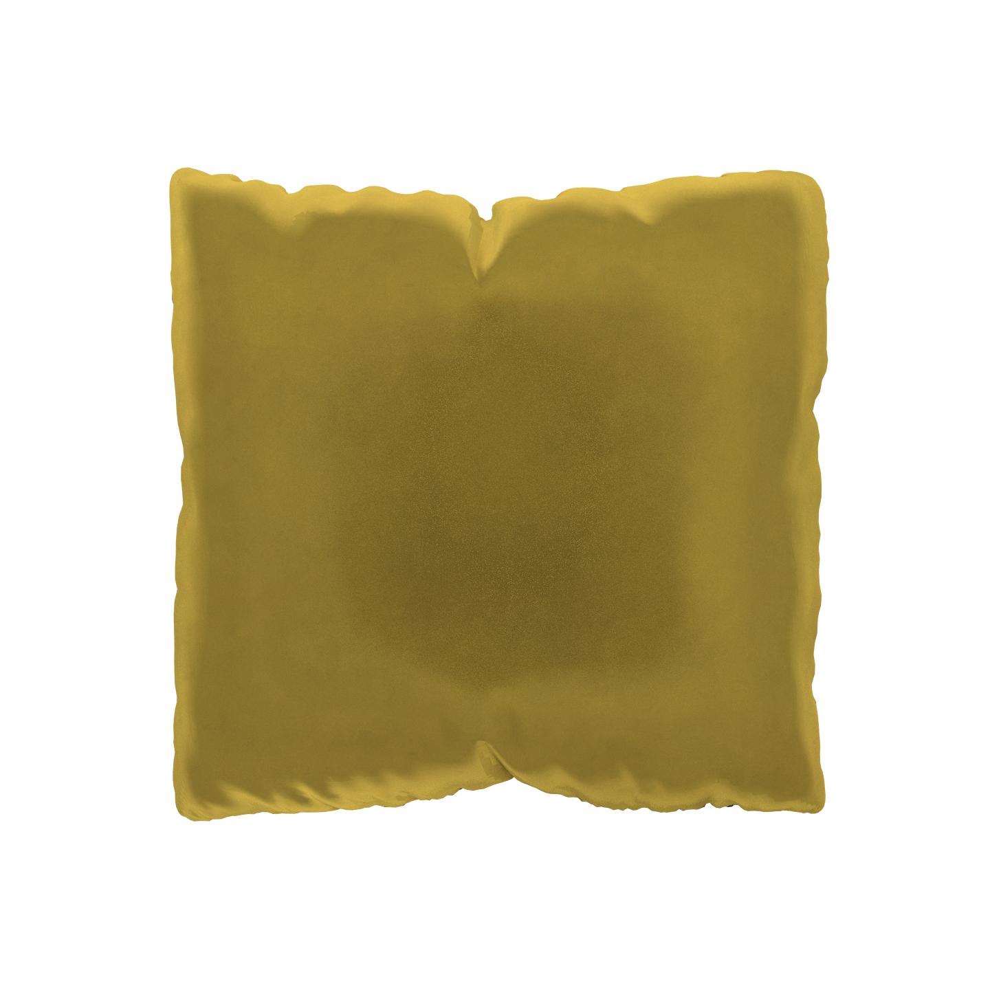 MYCS Coussin Jaune Colza - 40x40 cm - Housse en Velours. Coussin de canapé moelleux