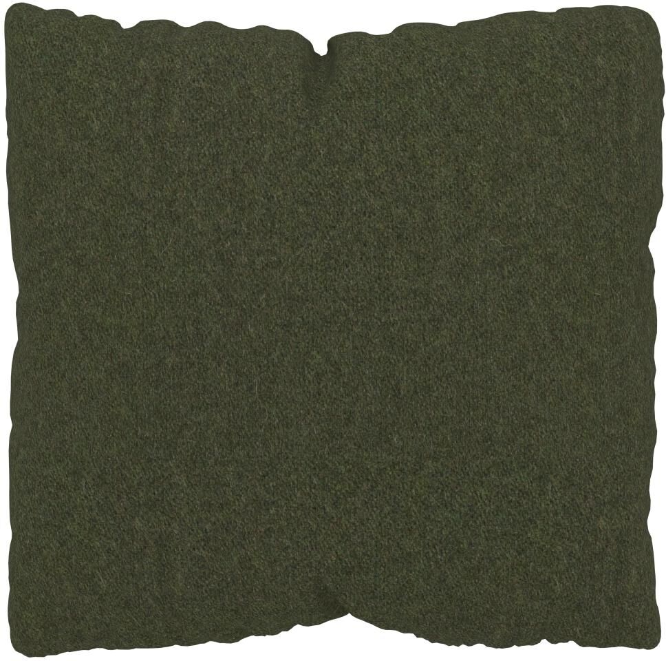 MYCS Coussin Vert Olive - 40x40 cm - Housse en Laine. Coussin de canapé moelleux