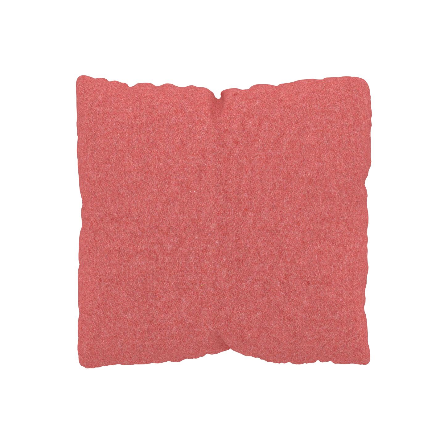 MYCS Coussin Rouge Corail - 40x40 cm - Housse en Laine. Coussin de canapé moelleux