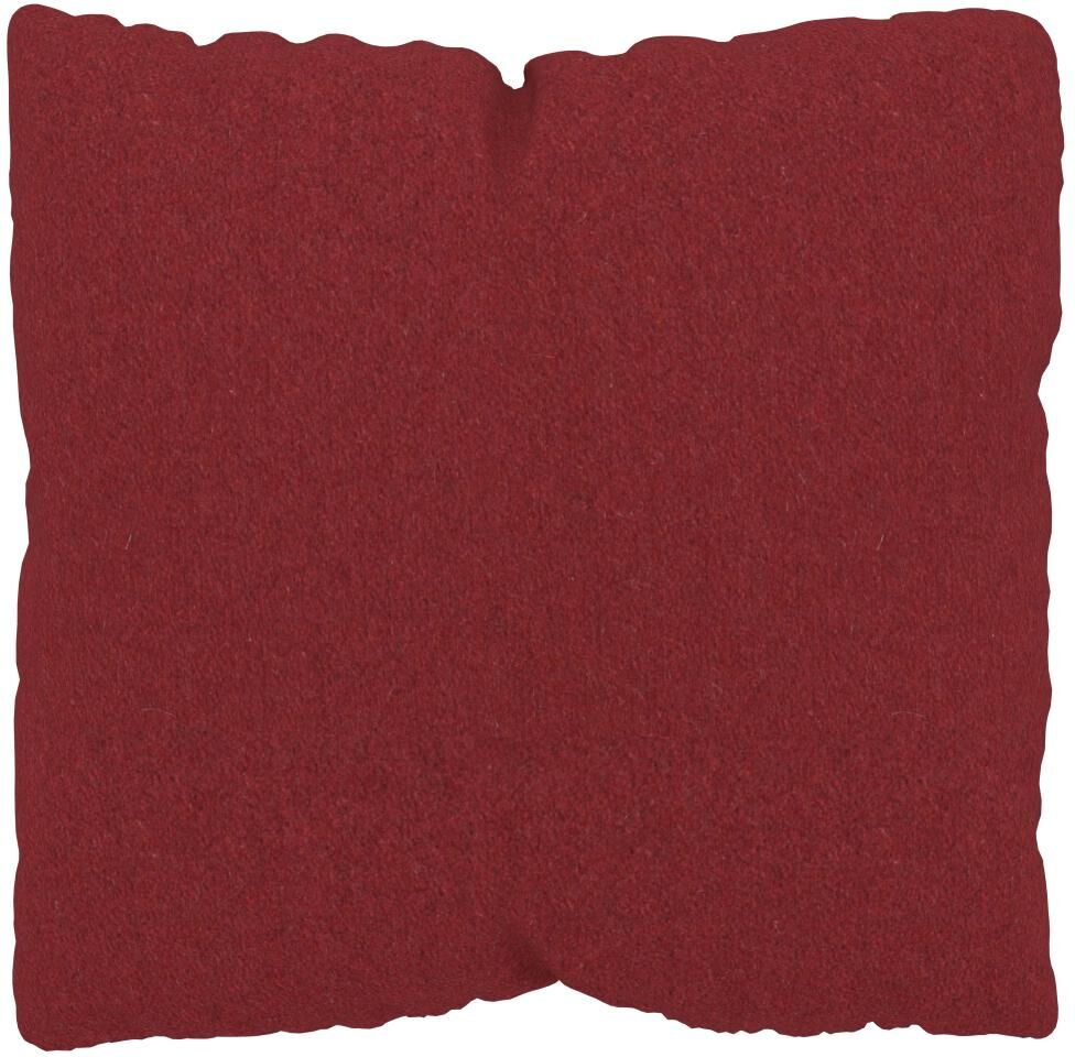 MYCS Coussin Rouge Cerise - 40x40 cm - Housse en Laine. Coussin de canapé moelleux