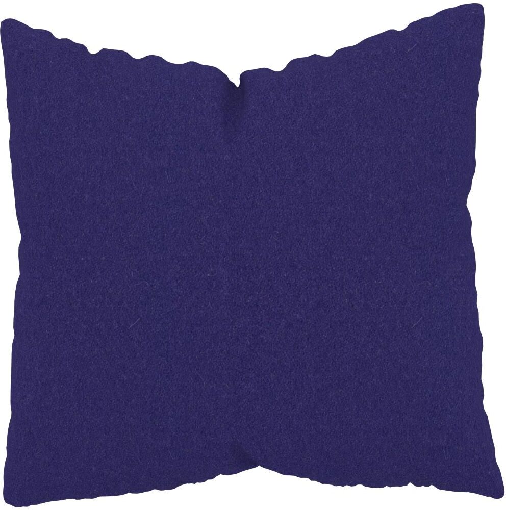 MYCS Coussin Bleu Encre - 50x50 cm - Housse en Laine. Coussin de canapé moelleux