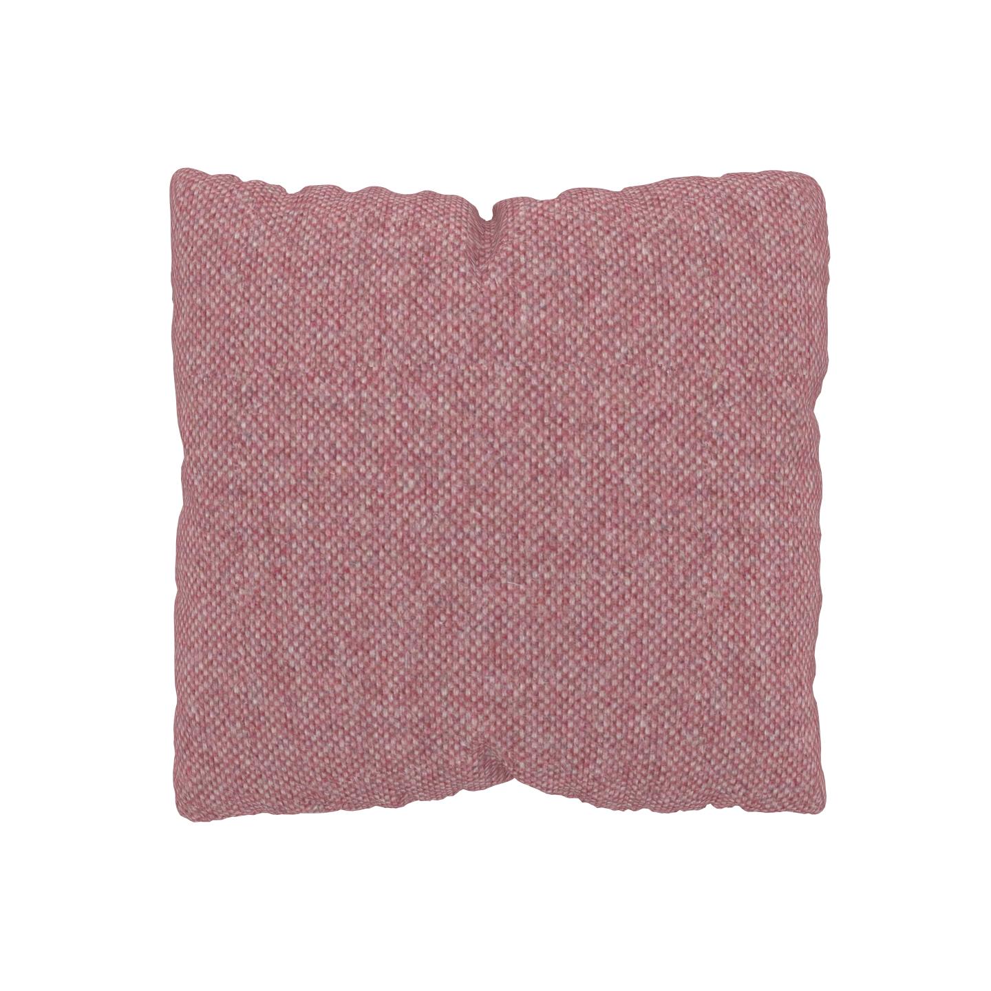 MYCS Coussin Rose Bonbon - 40x40 cm - Housse en Laine chinée. Coussin de canapé moelleux