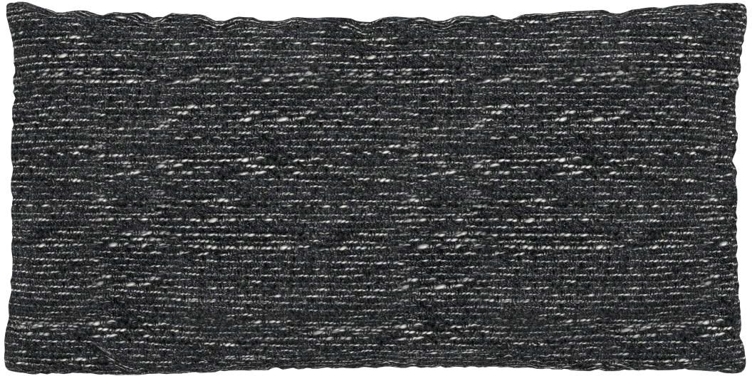 MYCS Coussin Noir Lave - 40x80 cm - Housse en Tissu grossier. Coussin de canapé moelleux