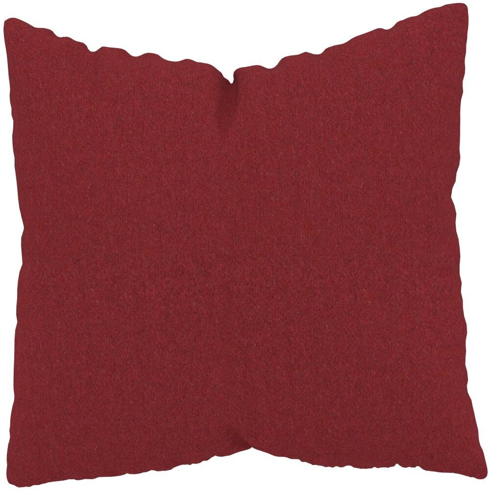 MYCS Coussin Rouge Cerise - 50x50 cm - Housse en Laine. Coussin de canapé moelleux