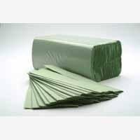 Diversen White Box Hand Towel, 1-Ply, green, pack of 2850, WX43094