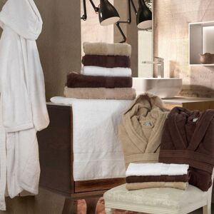 EvergreenWeb Set PERLA Telo bagno 100x150 cm Marrone