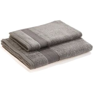 Leroy Merlin Asciugamano cotone 100% grigio / argento 34 x 26.5 cm, made in Italy, set di 2 pezzi