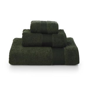 Leroy Merlin Asciugamano cotone 100% verde 38 x 29 cm, made in Italy, set di 3 pezzi