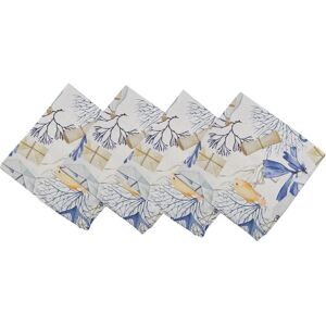 Leroy Merlin Set 4 tovaglioli Ula in cotone blu e bianco 40x40 cm