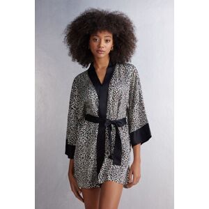 Intimissimi Kimono in Raso di Viscosa Your Wild Side Donna Nero Taglia S/M