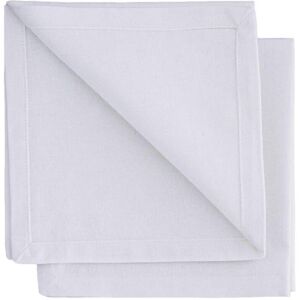 Mobili Fiver Tovaglioli Gioele in cotone 35x35, Set da 2, Bianco