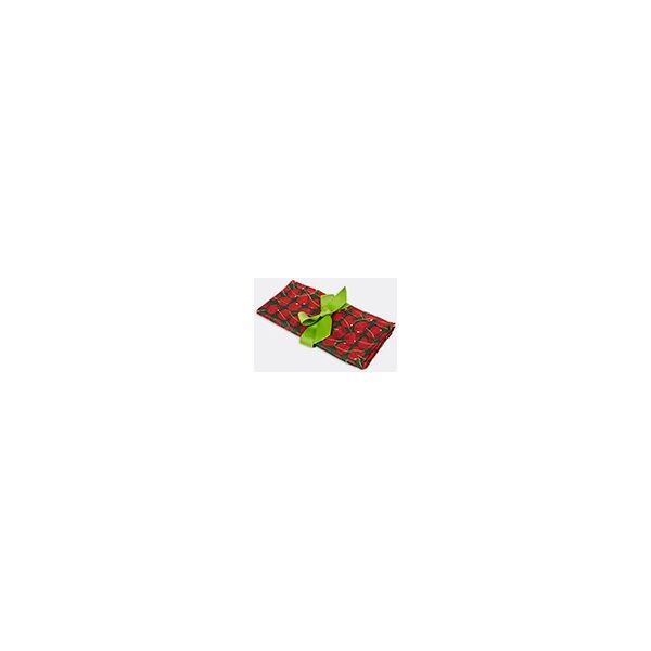 la doublej 'cherries verde' large napkin, set of two