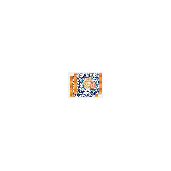 lisa corti 'arabesque corolla' placemat, set of two, blue and orange