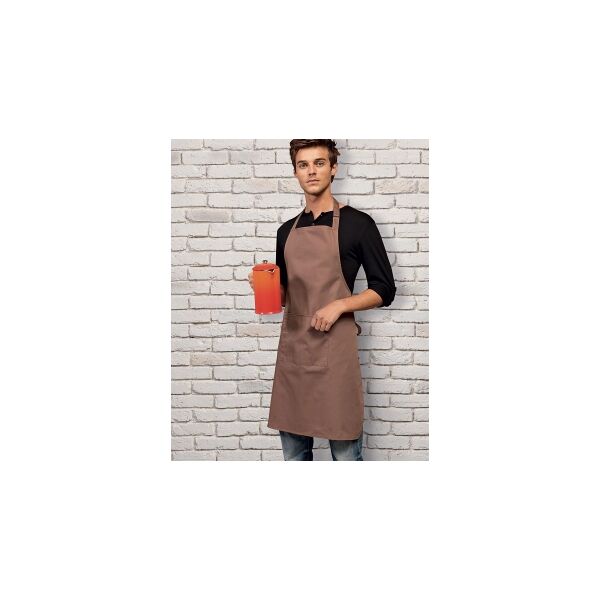 premier 100 colours bib apron with pocket neutro o personalizzato