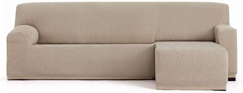 Toscohome Copridivano elastico 250/310 cm penisola destra colore beige bracciolo corto - Troya