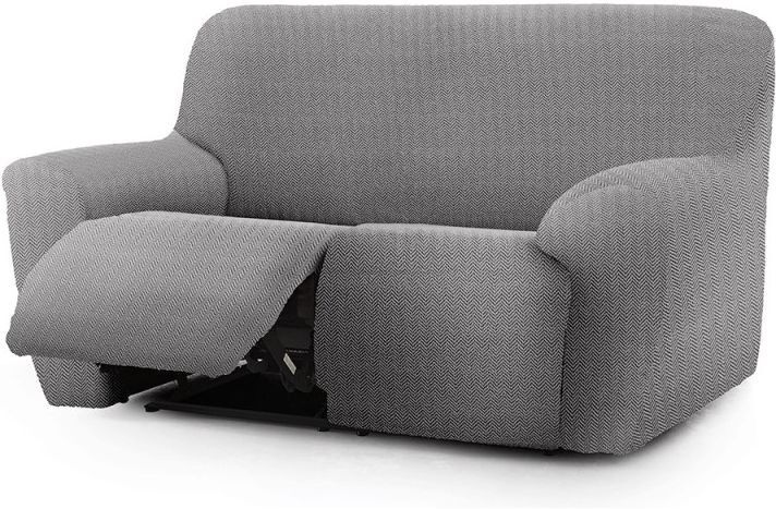 Toscohome Copridivano 150-200 cm per recliner due posti colore grigio - Jaz