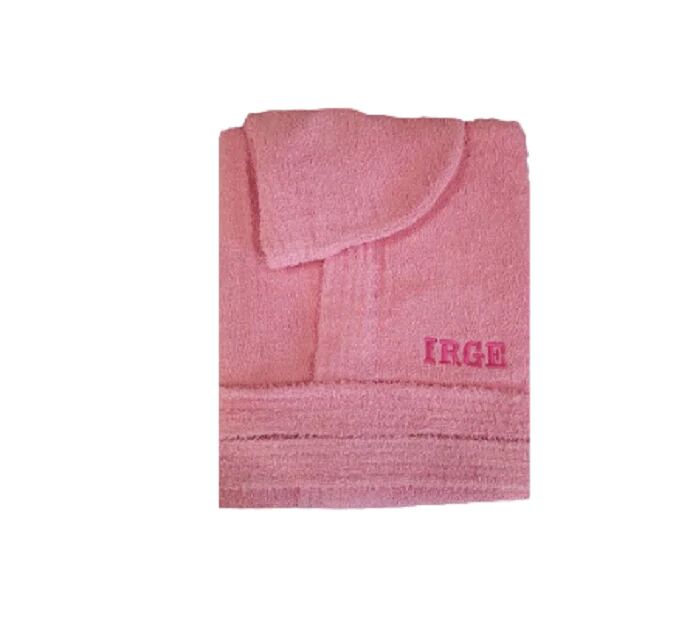 Irge Accappatoio Con Cappuccio In Spugna Unisex Art. Le Tinte Colore E Misura A Scelta Rosa