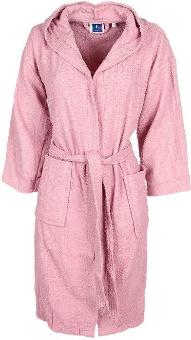 € Style Accappatoio in spugna di cotone con cappuccio Accappatoi donna Rosa taglia XL