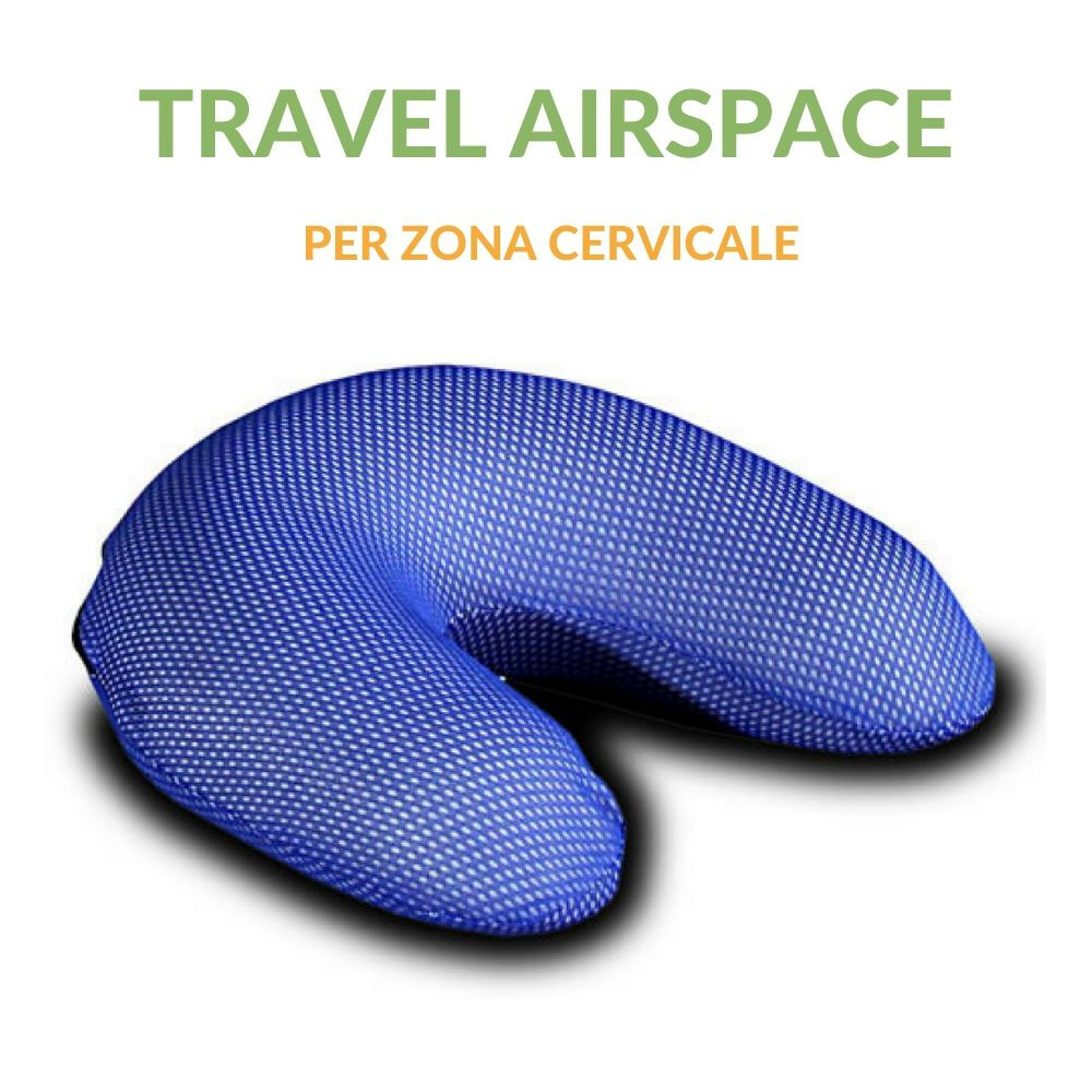 EverGreenWeb Cuscino Cervicale Travel con tessuto in AirSpace