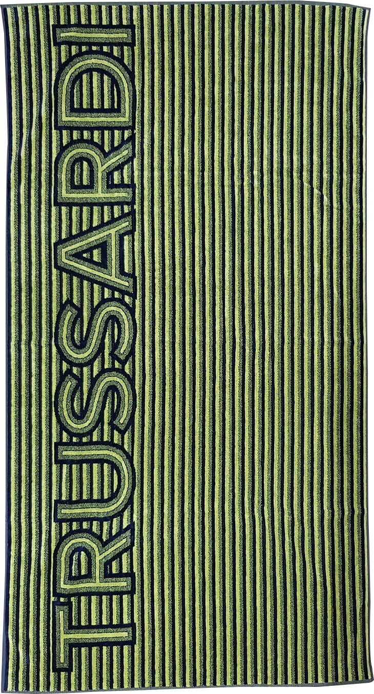 Trussardi Telo da mare in spugna 95x180 cm Contemporary Logo lime