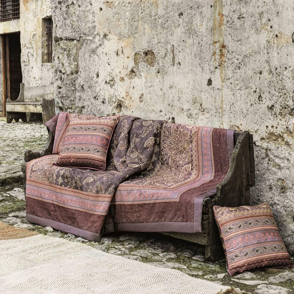 Bassetti Plaid Bassetti Granfoulard coperta MATERA G1 tortora idea regalo in scatola