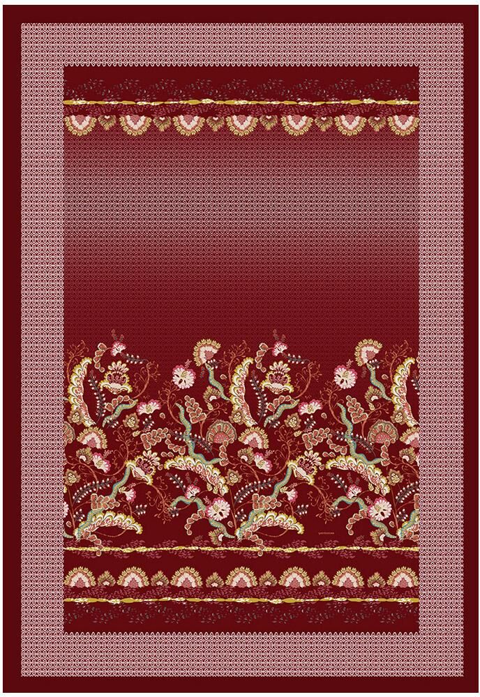 Bassetti Granfoulard Plaid in scatola coperta CIVITA R1 bordeaux 135x190 cm