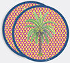 Lisa Corti 'masonite' Round Placemat, Set Of Two, Hima Palma Yellow