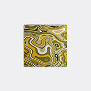 L'Objet 'linen Sateen Waves' Napkins, Set Of Four, Green And Yellow