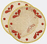 La DoubleJ 'capri Mattone' Raffia Placemat, Set Of Two, Natural And Red