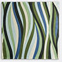 L'Objet 'linen Sateen Landscape' Napkins, Set Of Four, Blue And Green