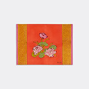 Lisa Corti 'tea Flower' Placemat, Set Of Four, Red And Orange