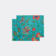 La DoubleJ 'dragon Flower' Tablemat, Set Of Two, Turquoise