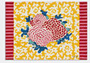 Lisa Corti 'arabesque Corolla' Placemats, Set Of Four, Red And Yellow