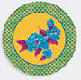 Lisa Corti 'masonite' Round Placemat, Set Of Two, Azalea Green