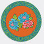 Lisa Corti 'masonite' Round Placemat, Set Of Two, Kauai Orange