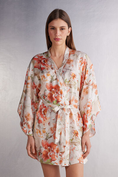 Intimissimi Kimono in Raso Summer Sunset Donna Floreale Taglia M/L