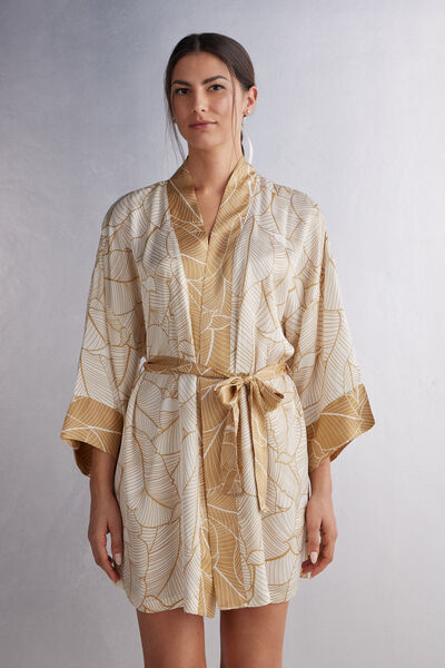 Intimissimi Kimono in Raso Golden Hour Donna Bianco Taglia M/L