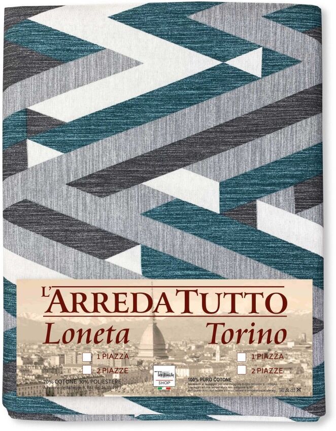 TELO ARREDO copritutto GRAN FOULARD COPRILETTO copridivano TESSUTO LONETA Square verde