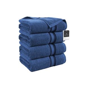 LANE LINEN Toallas de baño blancas – Toallas de baño extragrandes 100%  algodón, juego de 4 piezas de toallas de baño, cero torsión, secado rápido
