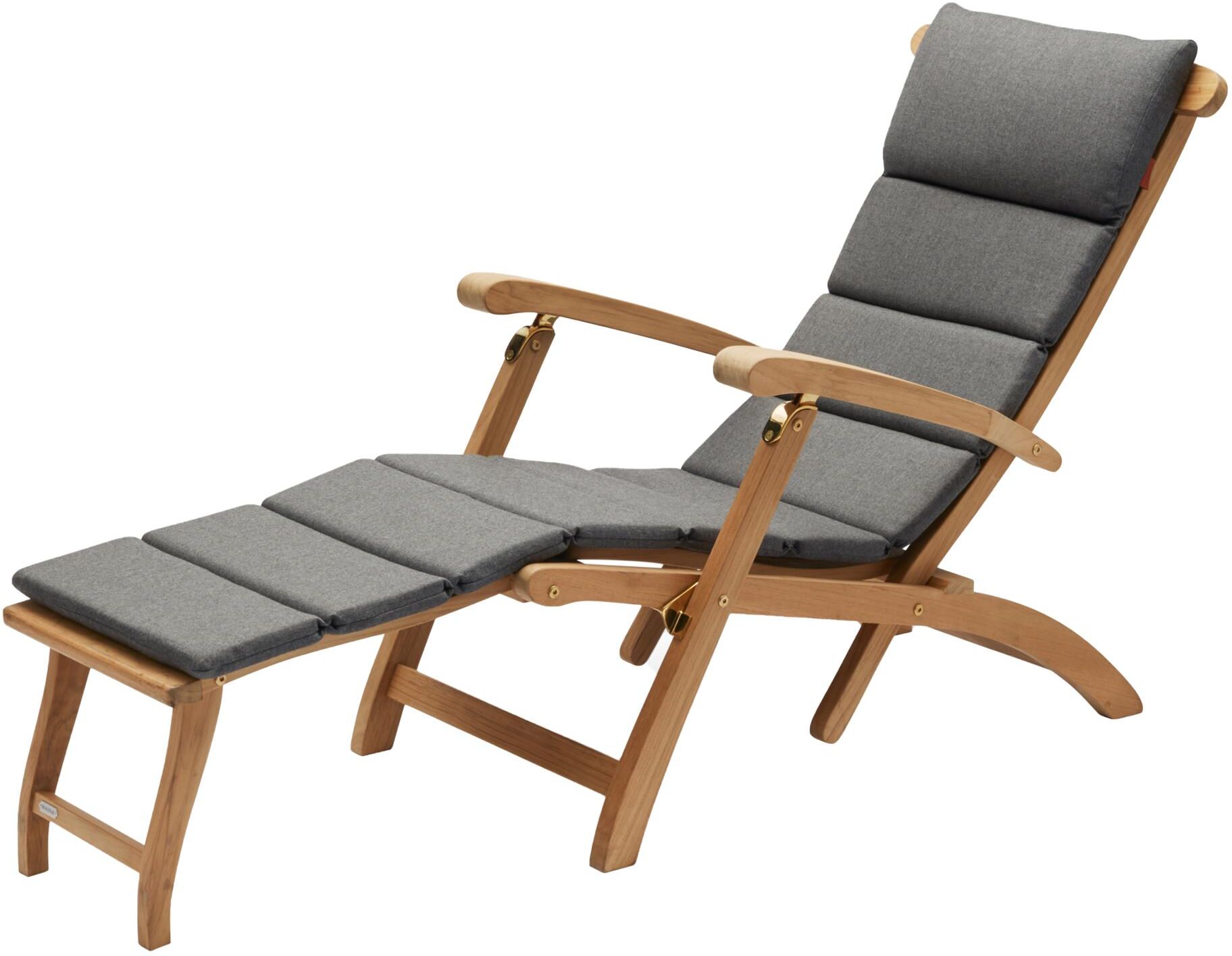 Skagerak Kussen voor Steamer Deck Chair ligstoel Charcoal