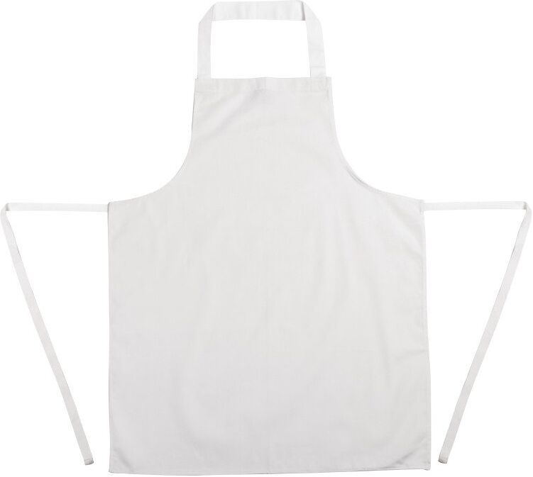 Whites Chefs Clothing Schort Whites Chefs Clothing, halterschort, wit, lang, zonder zak, poly/ktn, 97x71cm