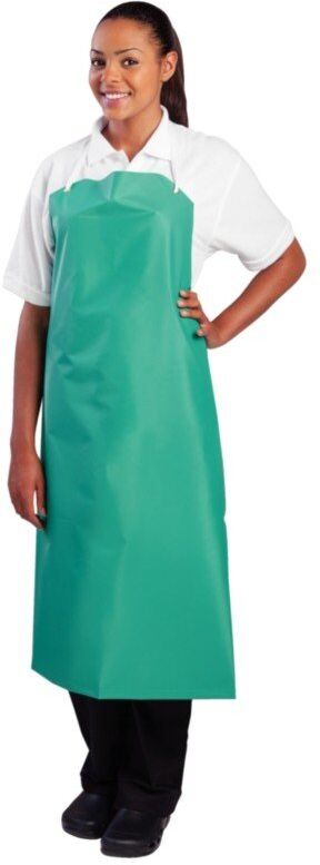 Whites Chefs Clothing Schort Whites Chefs Clothing, halterschort, groen, extra lang, zonder zak, poly/ktn, 107x92cm