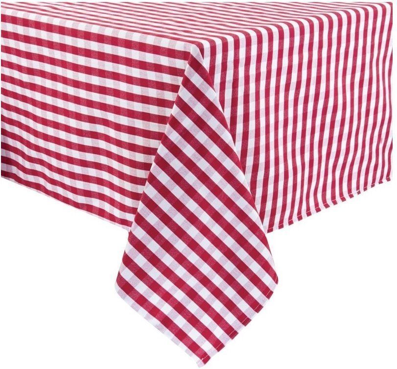 Mitre Luxury Mitre Comfort Gingham tafelkleed rood-wit 178 x 178cm