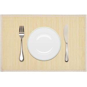 vidaXL 6 Placemats bamboe 30 x 45 cm natuurlijk