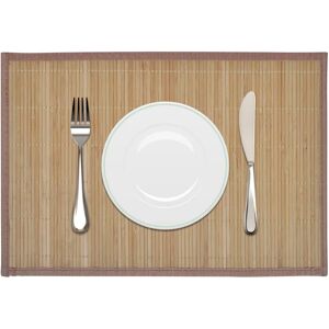 vidaXL 6 st Placemats 30x45 cm bamboe bruin