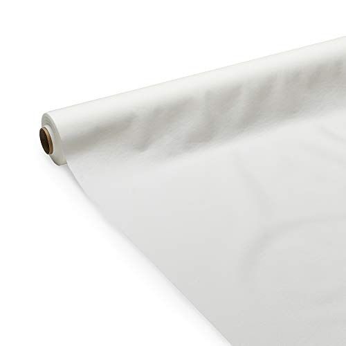 Surlys Tafelkleed Airlaid van papier, wit, zacht, gekleurd, 55 g/m², FSC®-gecertificeerd, tafelkleed op rol van 1,20 x 25 m